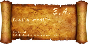 Buella Artúr névjegykártya
